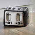 BLACK+DECKER 4-Slice Toaster, Extra Wide Slots, 7 Shade Settings