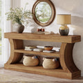 Tribesigns 63-Inch Farmhouse Entryway Console Table with Storage