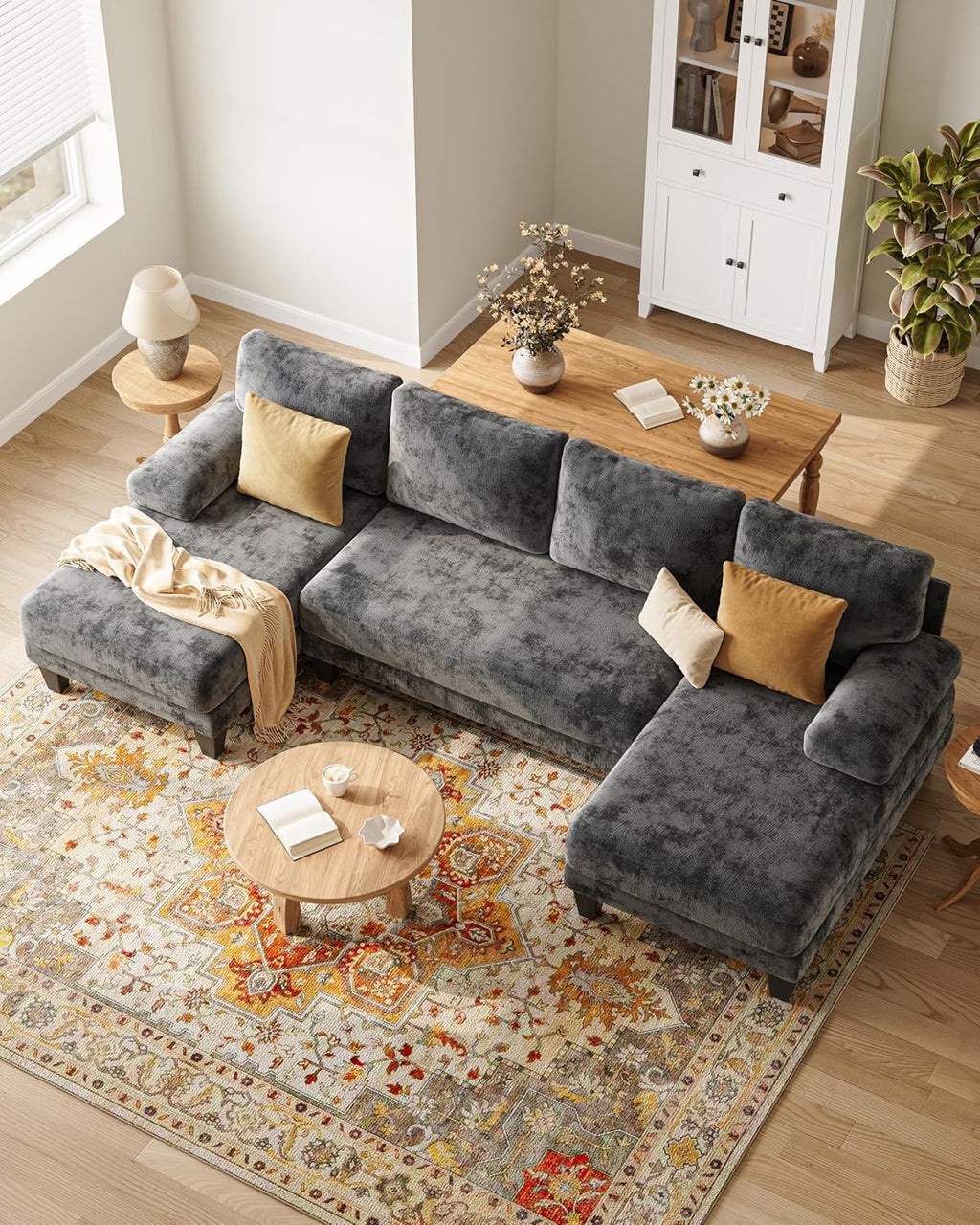 U-Shaped Sectional Couches for Living Room | 112 Inch Modern Sectional