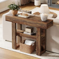 Tribesigns 41.34-Inch Farmhouse Console Table, 2-Tier Narrow Sofa
