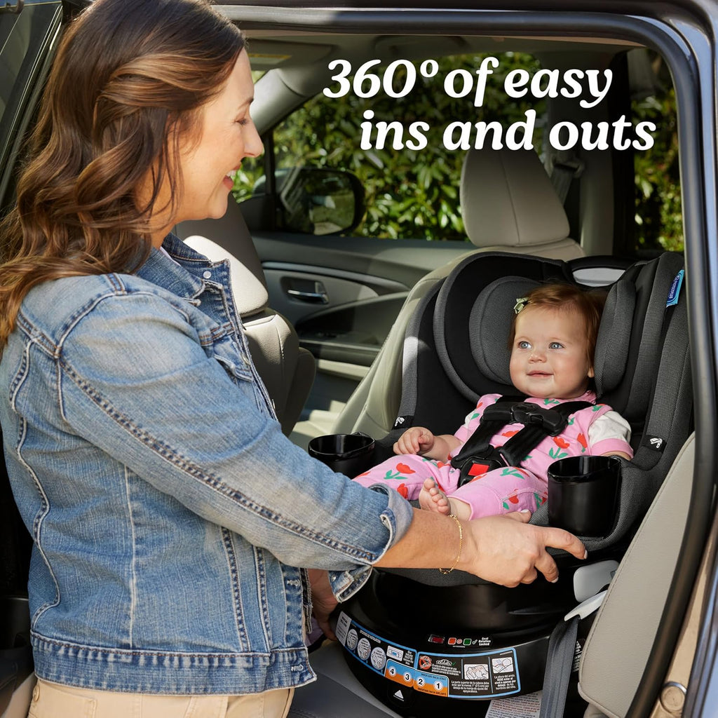 Graco EasyTurn 360 2-in-1 Rotating Convertible Car Seat, 360 Degree Rotating Infant to Toddler Rotating Car Seat
