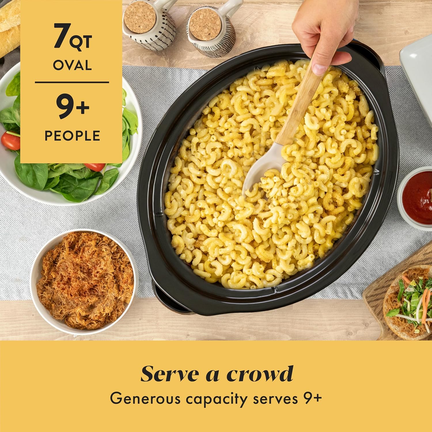 Crock-Pot 7-Quart Manual Slow Cooker, Family Size Serves 8+ People