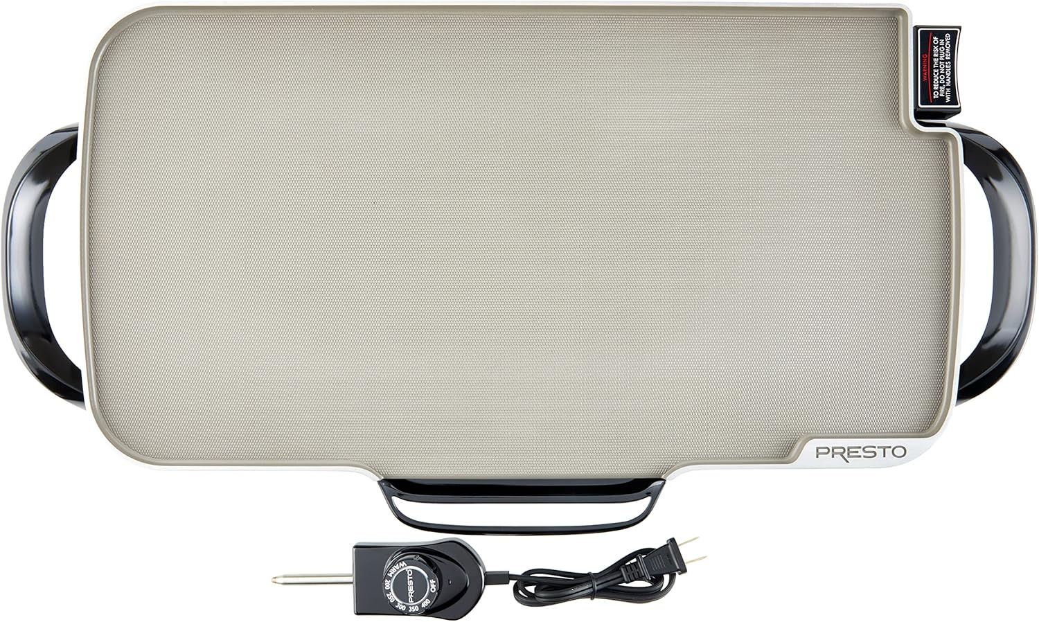 Presto 07062-22-Inch Ceramic Removable Handles Electric Griddle, Grey Ceramic
