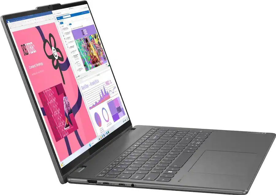 Lenovo - Upgraded - Yoga 7i 2-in-1 Laptop 16.0 WUXGA (Intel Ultra 7 155U, 16GB LPDDR5X, 1TB M.2 PCIe SSD, Win 11 Pro) w/USB-C Hub - Storm Grey