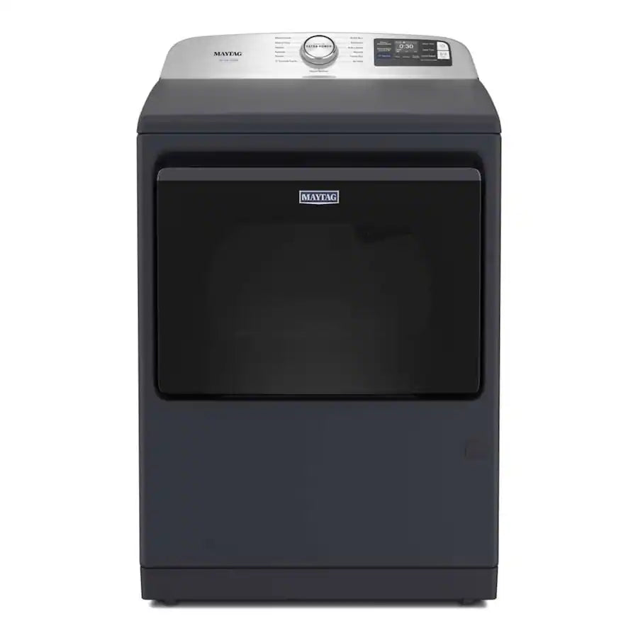 Maytag - 7.4 Cu. Ft. Pet Pro Top Load Electric Dryer with Extra Power and Sanitize Cycle - Midnight Steel