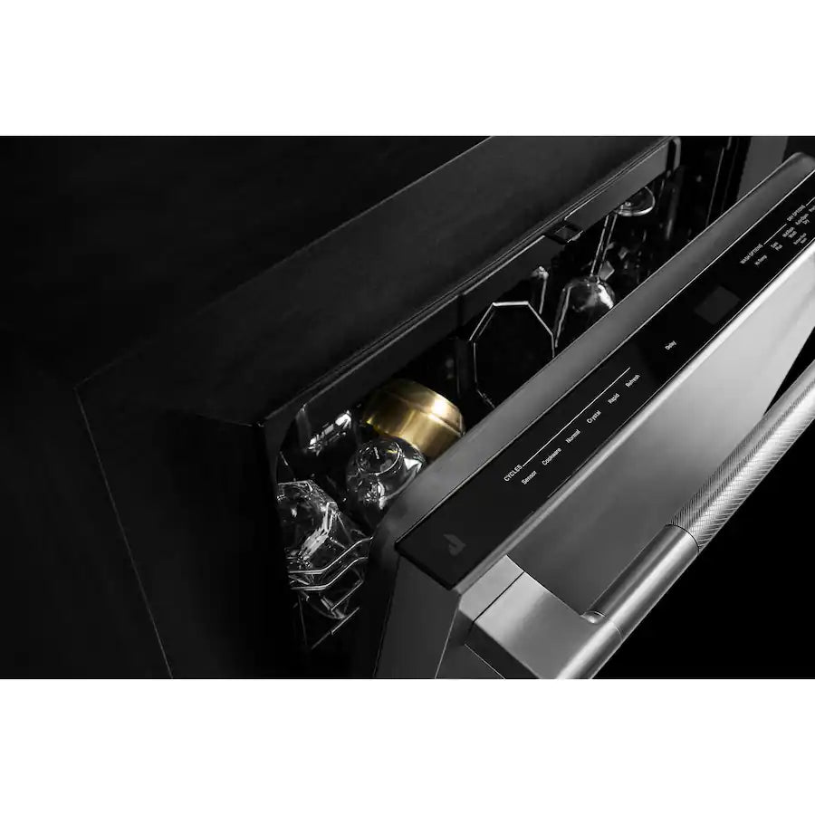 JennAir - 24" Top Control Built-In Dishwasher with Precise Fit 3rd Rack for Cutlery with Plasma Coating, 39 dBA - Stainless Steel