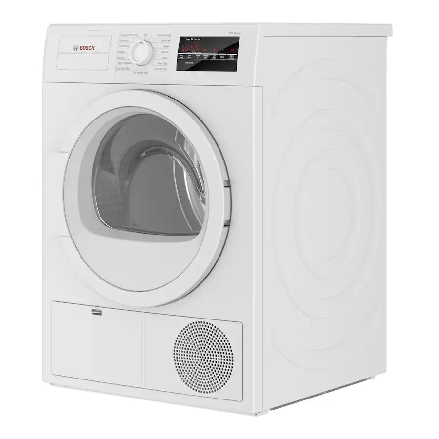 Bosch - 300 Series 4 Cu. Ft. Stackable Smart Electric Dryer with Wrinkle Block - White