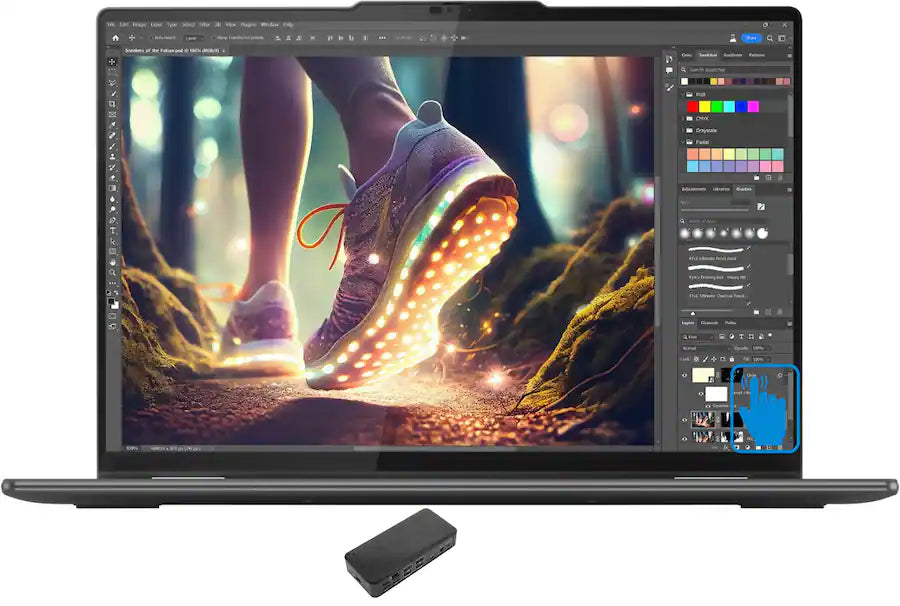 Lenovo - Upgraded - Yoga 7i 2-in-1 Laptop 16.0 WUXGA (Intel Ultra 7 155U, 16GB LPDDR5X, 1TB M.2 PCIe SSD, Win 11 Pro) w/USB-C Hub - Storm Grey