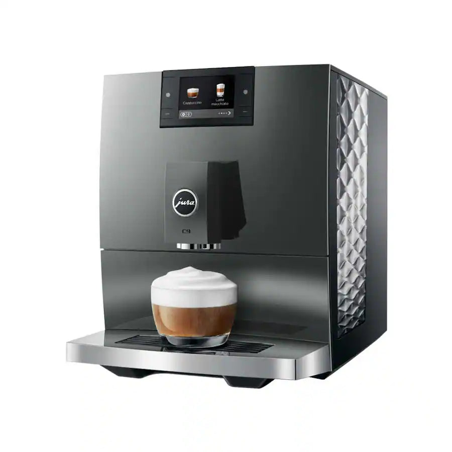 JURA - C9 Automatic Coffee Espresso Machine with 17 Specialties (Piano Inox) - Black