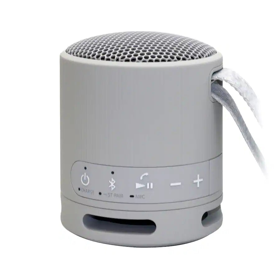 Sony - XB100 Waterproof Bluetooth Speaker Gray + MDR-ZX110 Wired Headphones - White