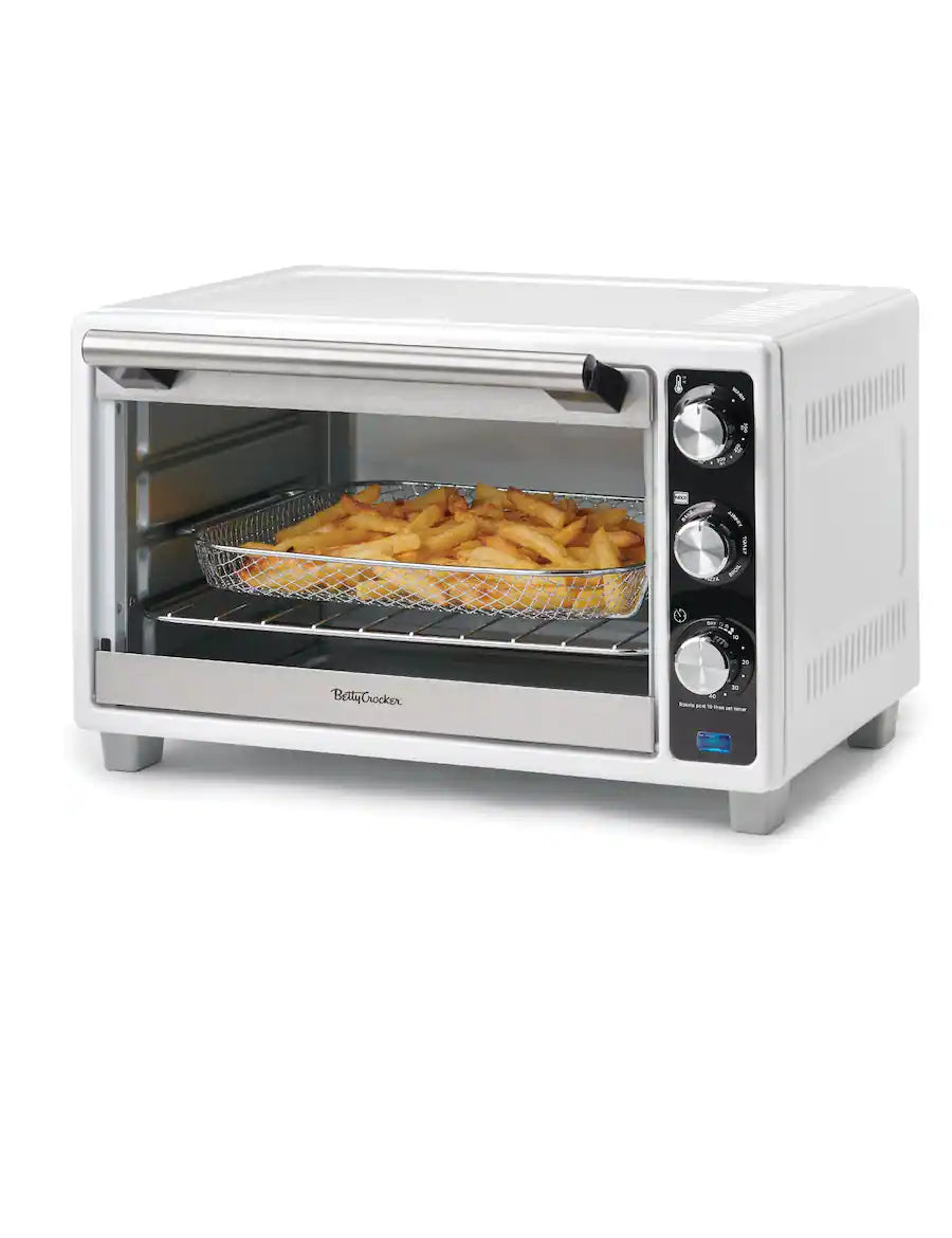 Betty Crocker - Air Fryer Convection Toaster Oven - White