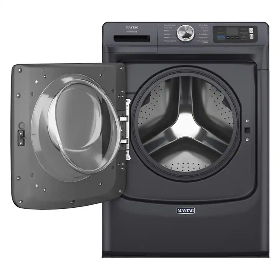 Maytag - 5.0 Cu. Ft. High-Efficiency Smart Front Load Washer with Steam and Pet Pro System - Midnight Steel